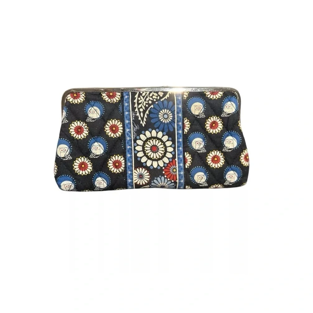 Vera Bradley Night Owl Pattern Kiss Lock Wallet - Picture 2 of 9